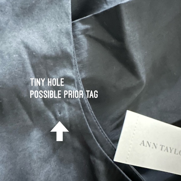 Ann Taylor Low Scoop Sleeveless Belted Top Black Size 10 NWT RETAIL $68.00 - Picture 6 of 8